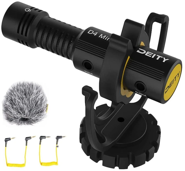 Main image of Deity V-Mic D4 Mini Microphone On-Camera Interview Mic for Vlog | Ultracompact On-Camera Mic, Plug-in Power, Trs and Trrs Cables, Dual-Track Input,Super Cardioid Compact