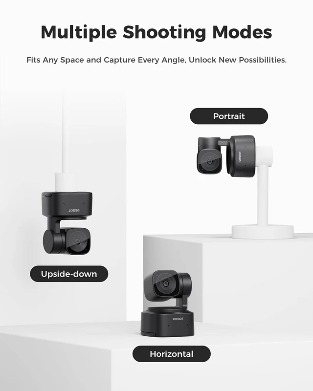 Alt view image 3 of 7 - OBSBOT Tiny SE 1080P PTZ Webcam AI-Tracking, W Mini Tripod | 1/2.8" CMOS 1080p@100fps | HDR | 2-Axis Gimbal | Gesture Control 2.0 | Noise-Canceling Mic | Streaming/Gaming/Meeting