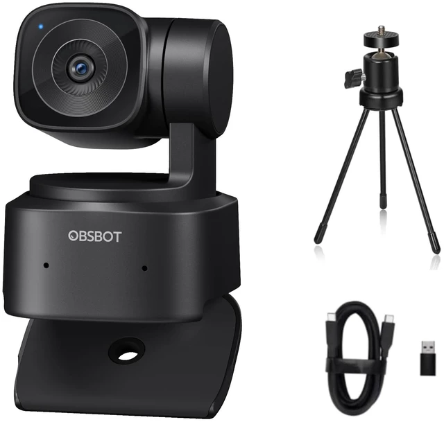 Main image of OBSBOT Tiny SE 1080P PTZ Webcam AI-Tracking, W Mini Tripod | 1/2.8" CMOS 1080p@100fps | HDR | 2-Axis Gimbal | Gesture Control 2.0 | Noise-Canceling Mic | Streaming/Gaming/Meeting