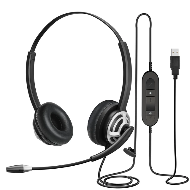 Main image of MAIRDI USB Headset With Microphone for Computer, PC, Laptop - Noise Canceling for Teams, Zoom, Office, Call Center, VoIP Phone Calls - Dictation for Dragon Voice Recognition