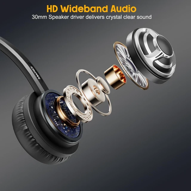 Alt view image 3 of 6 - MAIRDI USB Headset With Microphone for Computer, PC, Laptop - Noise Canceling for Teams, Zoom, Office, Call Center, VoIP Phone Calls - Dictation for Dragon Voice Recognition