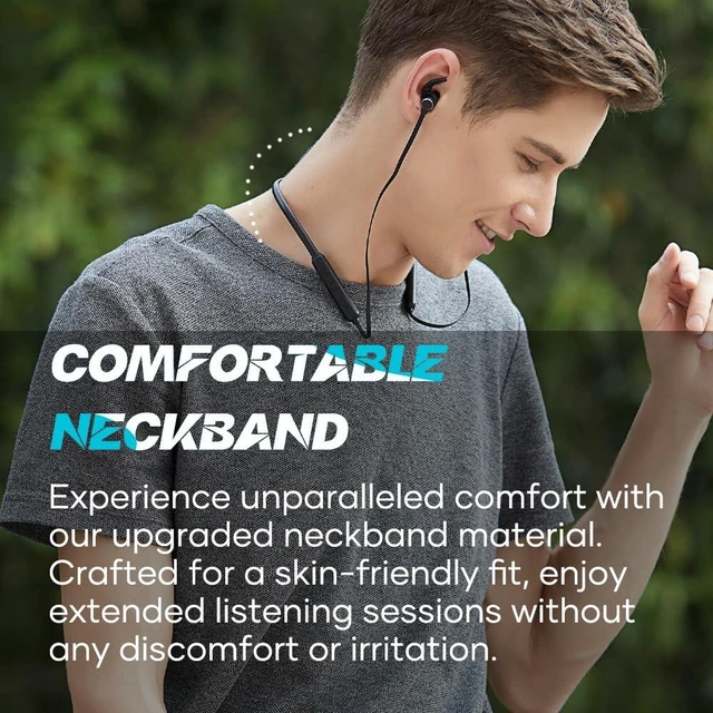 Alt view image 7 of 7 - WAVEFUN Neckband Bluetooth Headphones, Flex Pro Wireless Earbuds Deep Bass in-Ear Wireless Headphones Neckband with Gaming Mode,Clean Calls,Quick Charging 12Hours Playtime,Group Sound Mode