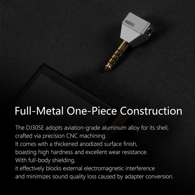 Alt view image 5 of 7 - ddHiFi DJ30SE Audio Adapter 4.4mm Male to 3.5mm Female Single-Ended Adapter