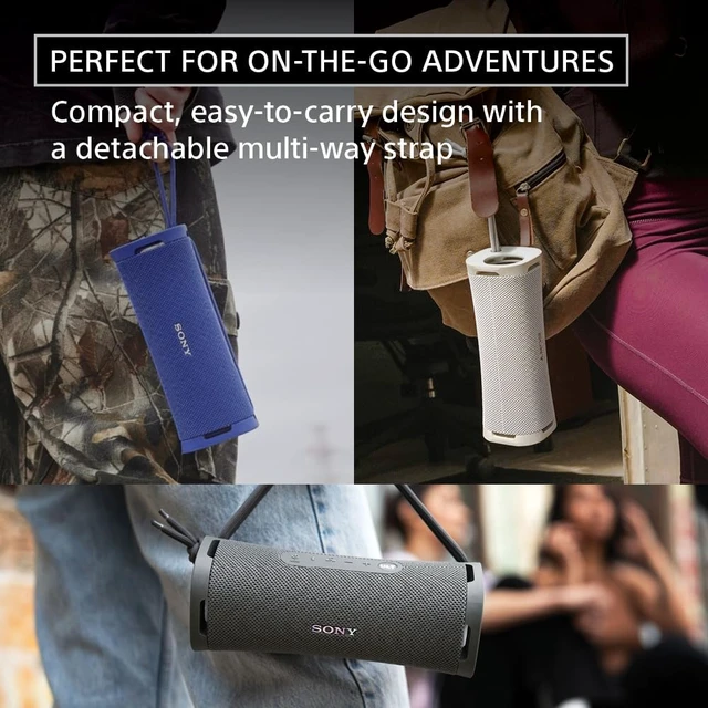 Alt view image 3 of 7 - Sony ULT Field 1 Wireless Speaker in Smoke Blue + $15 Amazon Gift Card | 12 Hr Battery, IP67 Rated Waterproof, Dustproof, Shockproof Rustproof, Detachable Strap, Hands-free Calling, Enhanced Bass