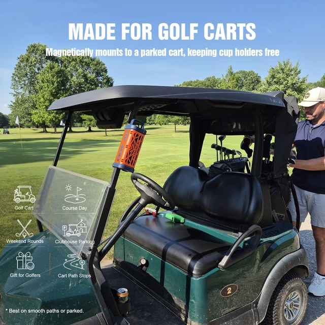 Alt view image 3 of 7 - KROCX TRAVOR Rugged Magnetic Bluetooth Speaker for Golf Cart & Outdoor | All-Aluminum Body with Magnetic Mount Built for Golf Carts, RVs, Boats, IP68 Waterproof, 25H Playtime for Camping, Jobsite