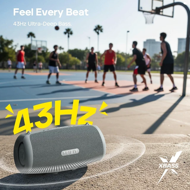 Alt view image 3 of 7 - StormBox Lava Bluetooth Speaker, 80W Loud Sound, 24H Playtime, Black | IP67 Waterproof, BT5.4, XBass, Custom EQ, TWS Pairing, Portable, Wireless, Built-in Mic, Party, Home, Outdoor, Camping, Beach