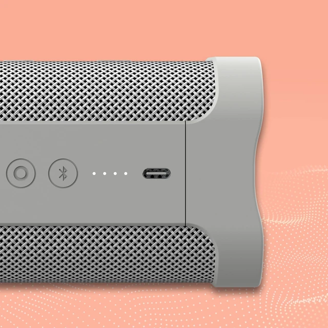 Alt view image 4 of 7 - Lifeworks Skullcandy Terrain Wireless Bluetooth Speaker - IPX7 Waterproof Portable Speaker with Dual Custom Passive Radiators, 14 Hour Battery, Nylon Wrist Wrap, & True Wireless Stereo