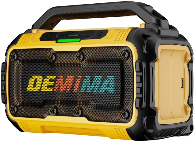 Main image of DEMIMA Cordless Bluetooth Speaker for Dewalt 20V Batteries (No Battery) | 80W Portable Jobsite Stereo Speaker with Dual Speakers and USB Port, Suitable for Camping, Home, Jobsite and Parties