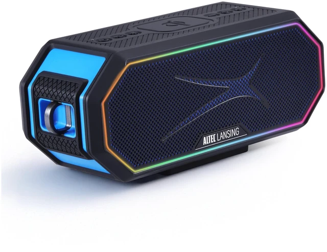 Main image of Altec Lansing Loud Portable Speakers Bluetooth Wireless Waterproof - MultiColor LED, 20 Hour Playtime, Mount Included | HydraBLAST 2.0 Magnetic Bluetooth Speaker for Travel, Home and Outdoor Adventure