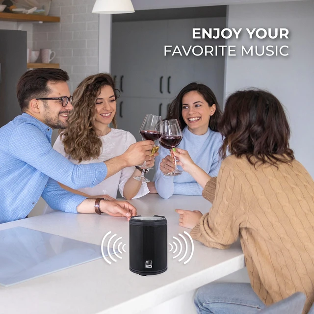 Alt view image 5 of 7 - Altec Lansing HydraMotion Wireless Bluetooth Speaker with 360 Degree Sound, Portable IP67 Waterproof for Outdoors, Shockproof, Snowproof, Everything Proof, 12 Hour Playtime (Black)