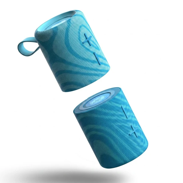 Main image of Stromberg Twin 2-in-1 Mini Portable Bluetooth Speaker, 10W (5W per Speaker), 11-Hour Playtime, Magnetic, Sky Blue and Blue