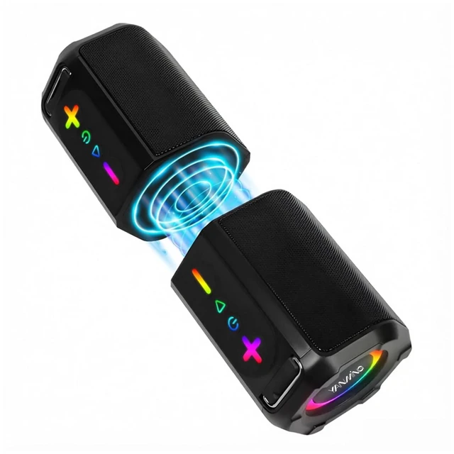 Main image of YanMing 2-in-1 Magnetic Split Bluetooth Speaker, 30W Loud Portable Wireless Speaker BT5.4 with Deep Bass, IPX6 Waterproof, 24H Playtime, TWS Pairing, for Camping Beach Party Home Outdoor Travel
