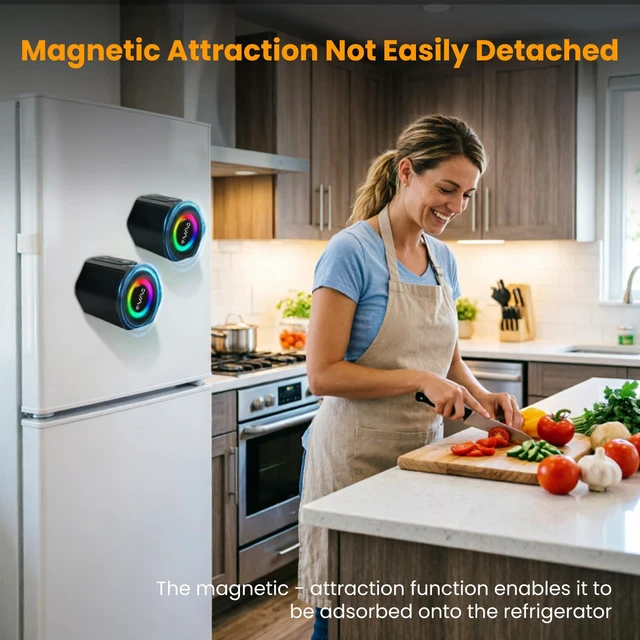 Alt view image 5 of 7 - YanMing 2-in-1 Magnetic Split Bluetooth Speaker, 30W Loud Portable Wireless Speaker BT5.4 with Deep Bass, IPX6 Waterproof, 24H Playtime, TWS Pairing, for Camping Beach Party Home Outdoor Travel