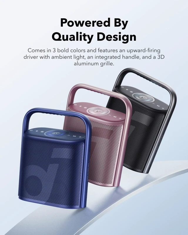 Alt view image 5 of 6 - Soundcore Motion X500 Portable Bluetooth Speaker, Wireless Speaker with Immersive Spatial Audio, Wireless Hi-Res Sound with 3X Detail, 3-Channel Audio, and an Upward Firing Driver with Ambient Light