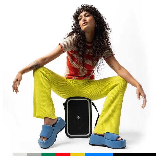 Alt view image 7 of 7 - Skullcandy Stomp Bluetooth Speaker IPX7 Waterproof Wireless Portable Speaker, with LED Lightshow & Strobe Modes, 12 Hour Battery, Multi-Link, & USB-C & USB-A Output Charging (Stomp, Black)