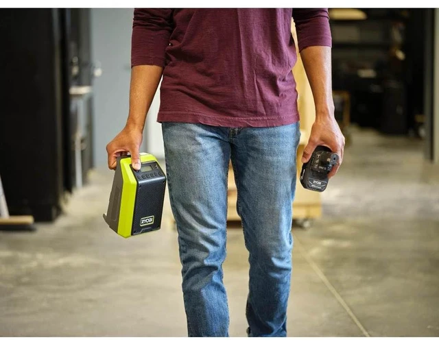 Alt view image 3 of 3 - RYOBI 18V ONE+ Compact Bluetooth Radio 4X Sound Clarity