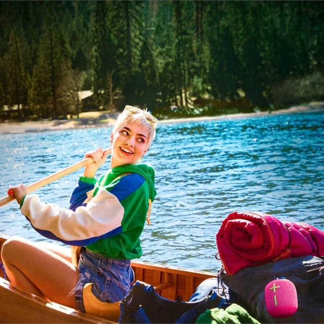 Alt view image 2 of 7 - Ultimate Ears WONDERBOOM 3, Small Portable Wireless Bluetooth Speaker, Big Bass 360-Degree Sound for Outdoors, Waterproof, Dustproof IP67, Floatable, 131 ft Range - Hyper Pink