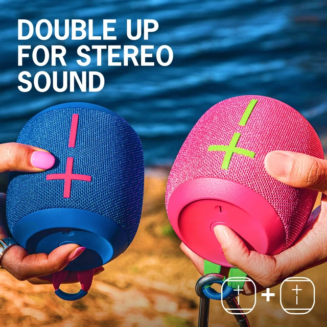 Alt view image 5 of 7 - Ultimate Ears WONDERBOOM 3, Small Portable Wireless Bluetooth Speaker, Big Bass 360-Degree Sound for Outdoors, Waterproof, Dustproof IP67, Floatable, 131 ft Range - Hyper Pink