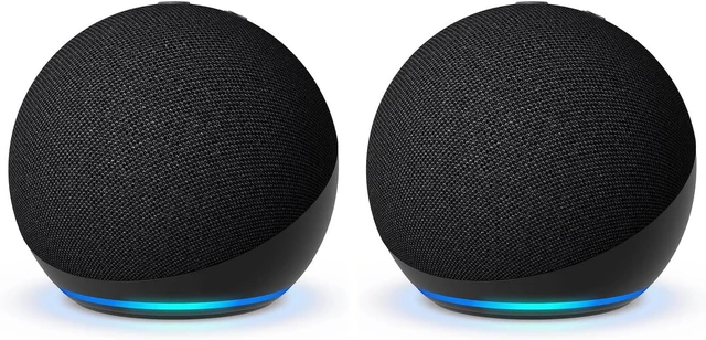 Main image of Amazon Echo Dot - Vibrant sounding speaker, Designed for Alexa+, Great for bedrooms, dining rooms and offices, Charcoal (Pack of 2)