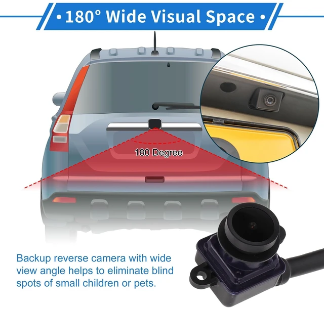 Alt view image 8 of 10 - VekAuto 1 Pcs Rear View Camera for Dodge Journey 2011-2020 License Plate Park Assist Camera Backup Reverse Camera