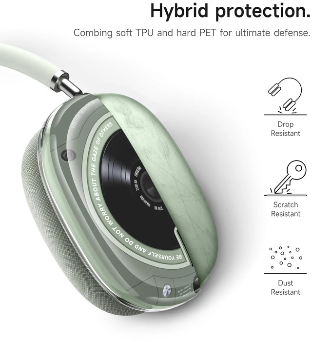 Alt view image 8 of 10 - SURITCH for AirPods Max Case, TPU Anti-Scratch Ear Cups Cover for Apple AirPods Max - Green