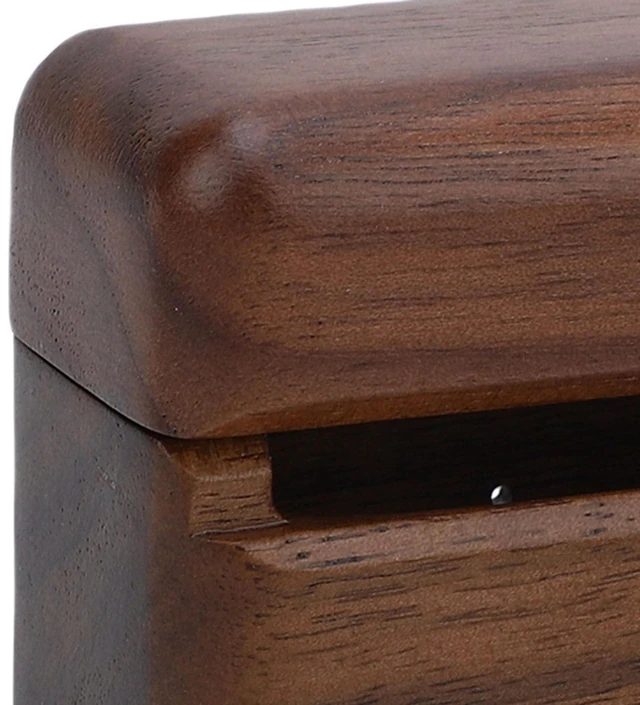 Alt view image 9 of 10 - GOWENIC Protective Cover for Wilkins Pi8 Earbuds Case, Hand Polished Walnut Wood with Soft Microfiber Lining, Shock Absorbing for Wireless Bluetooth Charging Case