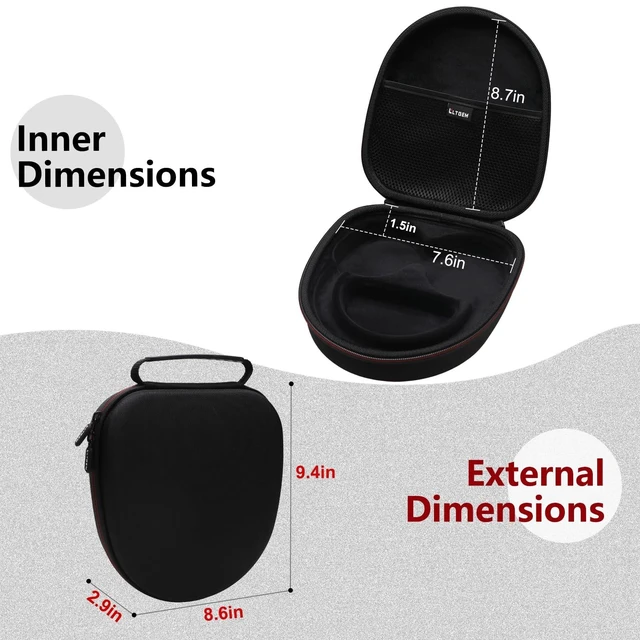 Alt view image 7 of 10 - LTGEM Case Compatible with Sony MDR-MV1 / MDR-M1 / MDR-M1ST Open Back Reference Monitor Headphones(Case Only)