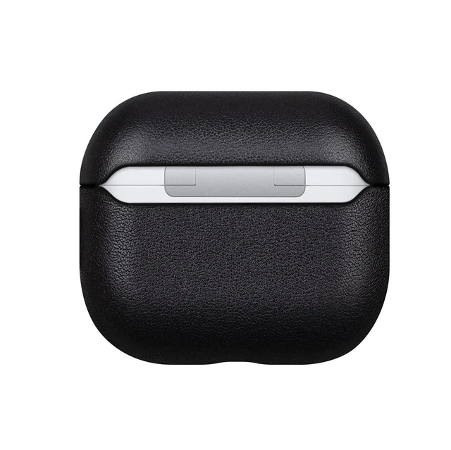 Alt view image 9 of 10 - LOPIE Leather Case Compatible with AirPods 3 (Released in 2021), Handmade Case Fully-Wrapped with Full-Grain Leather, Protective Hard Cover for Gen 3 AirPods (Not for AirPod Pro 3rd Generation), Black
