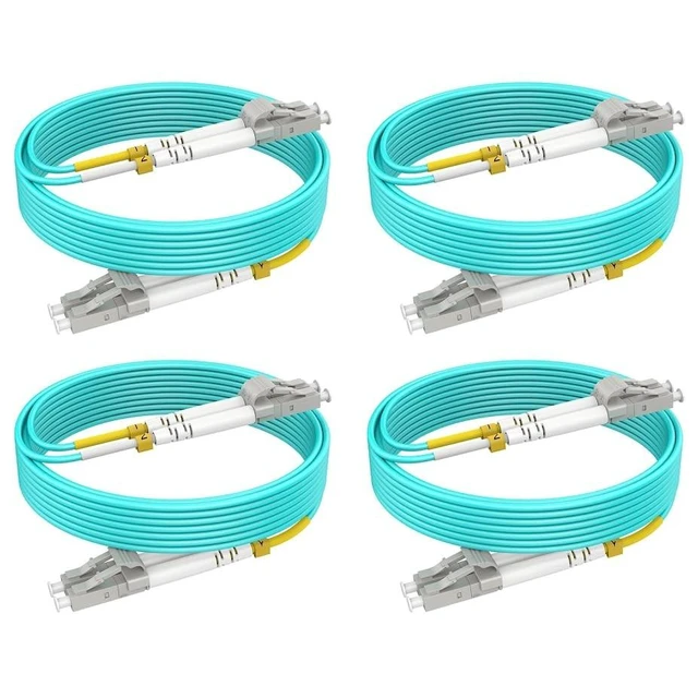 Alt view image 6 of 10 - RamboCables OM4 LC to LC Fiber Patch Cable Multimode 13ft/4m-4PACK, MM Fiber Optic Patch Cable Duplex 10G/40G/100G LSZH,