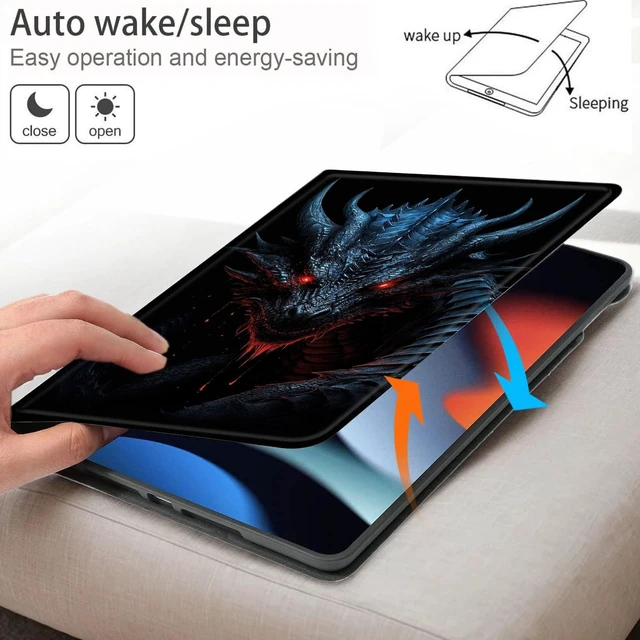 Alt view image 9 of 10 - Bxgolkgd Tablet Case for iPad Pro 13 Inch, iPad 7th Generation 2024,Shockproof Stand Cover with Heat Dissipation,Auto Wake/Sleep Function,Dragon