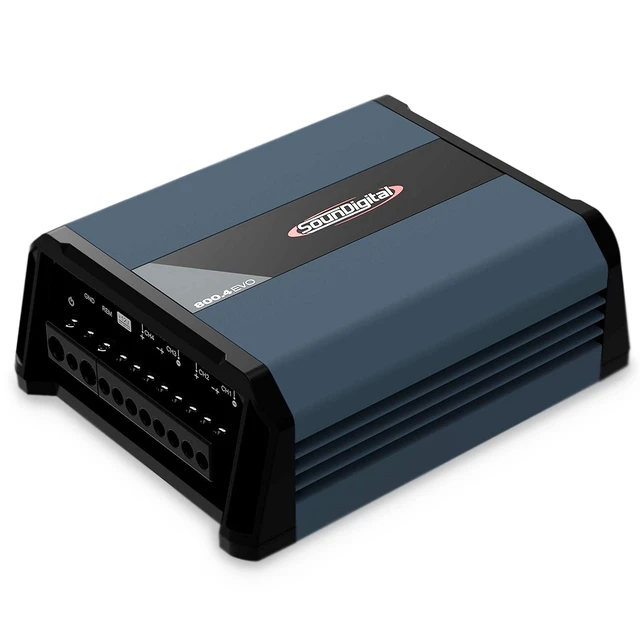 Alt view image 9 of 10 - SounDigital - Car Full Range Amplifier 800 - 4 Channels 800 Watts RMS 4 Ohm - Compact Size - Professional Quality - 2025 Best Performance Award