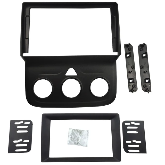 Alt view image 6 of 10 - DKMUS Double Din Dash Radio Trim Kit for Dodge Ram 1500 2500 5500 2013-2019 Installation Bezel 9 Inches (Ram 5500)