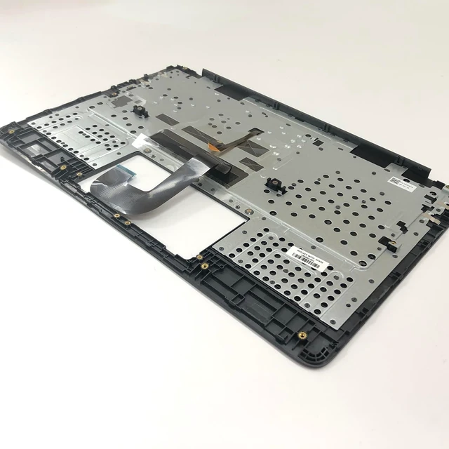 Alt view image 8 of 10 - Lyinsen Replacement for HP Chromebook 14 G6 Laptop Upper Case Palmrest Backlit Keyboard Assembly Part 14" L90460-001 Top Cover Black