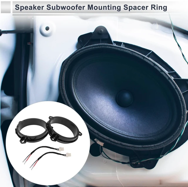 Alt view image 7 of 10 - RATCHROLL Speaker Spacer Ring Tweeter Speaker Spacer Adaptor for Toyota Waterproof Speaker Subwoofer Mounting Spacer Bracket Ring ABS 2Set