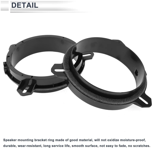 Alt view image 9 of 10 - RATCHROLL Speaker Spacer Ring Tweeter Speaker Spacer Adaptor for Toyota Waterproof Speaker Subwoofer Mounting Spacer Bracket Ring ABS 2Set