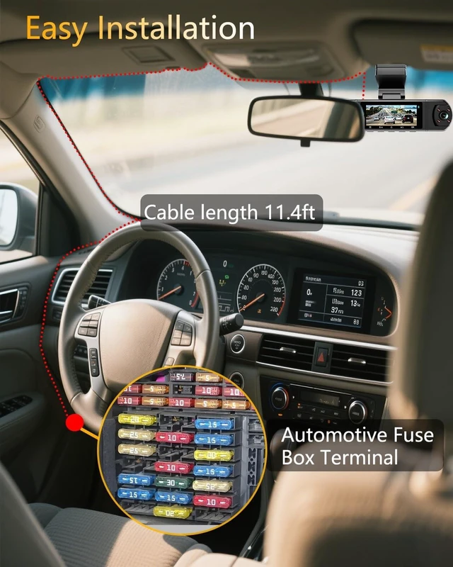 Alt view image 6 of 6 - Acc Hardwire Kit for Dashcam, Type-C Powerport, 24H Paking Mode,Build-in Low-Power Protecion,Input 12V-24V,Output 5V 2.5A