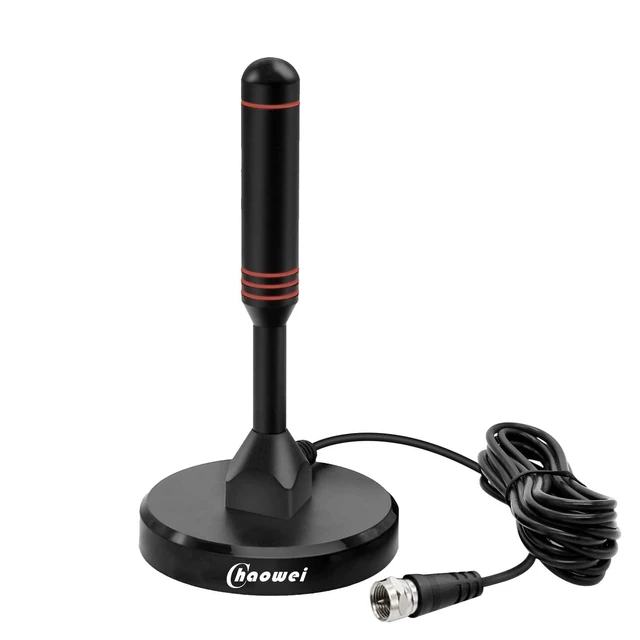 Alt view image 6 of 10 - Chaowei Digital HD TV Antenna with Magnetic Base,16.5feet Coaxial Antenna Cable-Portable Outdoor Indoor TV Antenna for 4K 1080p Television