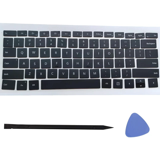 Alt view image 6 of 10 - Ojguct Replacement Keycap Keys Full Set of Key Cap Compatible for Surface Pro 8/9/X 1983 1982 2038 1996 1997 1876 Keyboard 2021-2023 Year (Black)