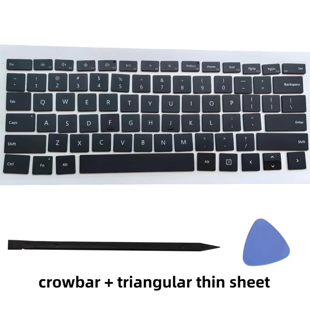 Alt view image 8 of 10 - Ojguct Replacement Keycap Keys Full Set of Key Cap Compatible for Surface Pro 8/9/X 1983 1982 2038 1996 1997 1876 Keyboard 2021-2023 Year (Black)