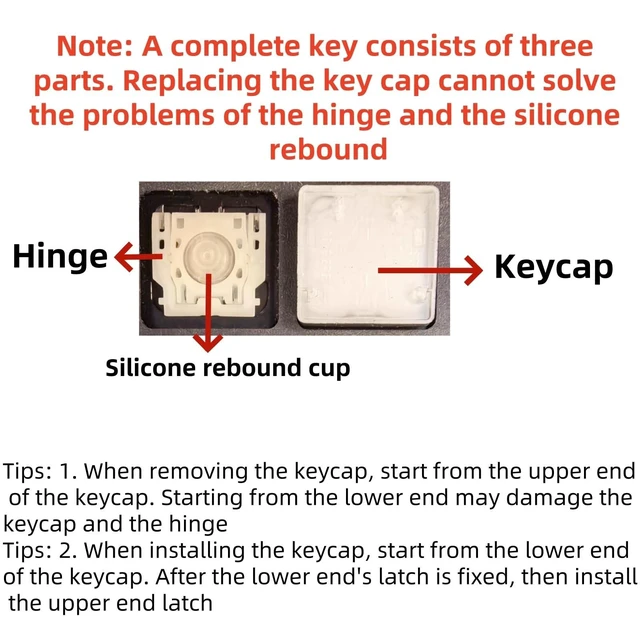 Alt view image 7 of 10 - Ojguct Replacement Keycap Keys Full Set of Key Cap Compatible for Surface Pro 8/9/X 1983 1982 2038 1996 1997 1876 Keyboard 2021-2023 Year (Black)