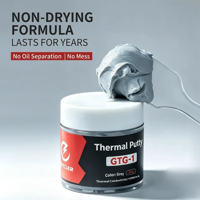 Alt view image 10 of 10 - GSCOLER Thermal Putty Advance - 30 Gram - >15W/mK High Performance Replacement for Thermal Paste and Thermal Pads, Non-Conductive Gap Filler for Server, GPU VRAM, VGA Units, IC Chip & Heatsink