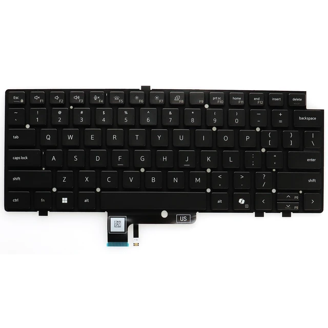 Alt view image 6 of 10 - LeFix Backlit Keyboard Replacement for Dell Latitude 7340 7350 7440 7450 7640 7650 Notebook PC,AI Icon Printed,Without Keyboard Trim