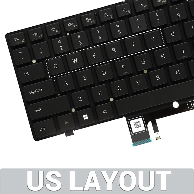 Alt view image 9 of 10 - LeFix Backlit Keyboard Replacement for Dell Latitude 7340 7350 7440 7450 7640 7650 Notebook PC,AI Icon Printed,Without Keyboard Trim