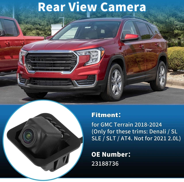 Alt view image 7 of 10 - HEROFFIX Rear View Camera for GMC Terrain 2018-2024 Denali/SL/SLE/SLT / AT4 Park Assist Backup Reverse Camera Replace No.23188736