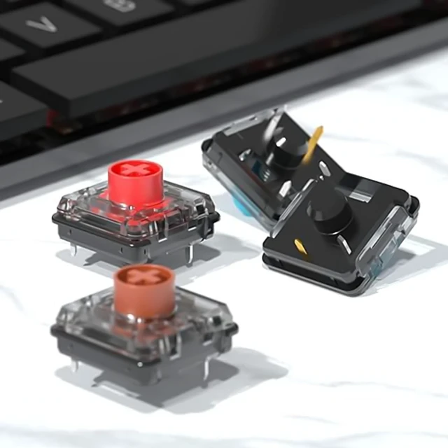 Alt view image 8 of 8 - Zjmehty Kailh Choc V2 Red Low Profile Switches for Mechanical Keyboard,4-Pin 50gf Linear RGB/SMD/MX Switch(72pcs,Choc V2 Red)