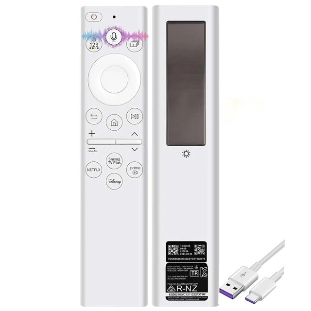 Alt view image 6 of 10 - for Samsung Frame TV Remote, for 2018-2025 Samsung Remote Control for Smart TV with Voice Control. with Solarcell. 2-Year Warranty.