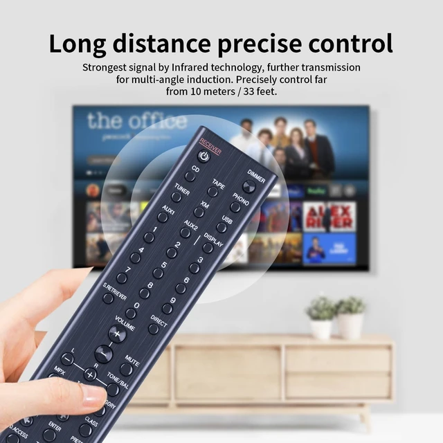 Alt view image 10 of 10 - AXD7560 Replacement Remote Control Compatible for Pioneer AV/Audio/Video Receiver SX-A9MK2 SX-A9MK2-K