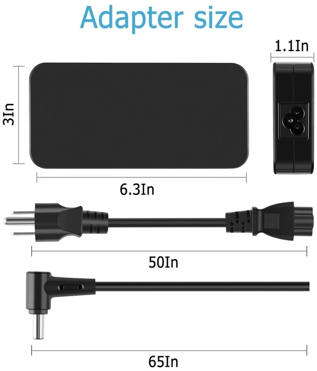 Alt view image 7 of 8 - 120W AC Charger Compatible with Asus A17-120P2A Q536F Q536FD Q536 AQ536FD X570Z X570ZD X570ZD F20CD P50AD K31ADE K20CD M3500Q D3500Q Y3500CQ M3500QC M3500QA M3500Q A571GD A571GT