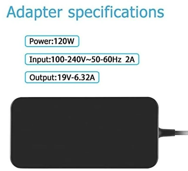 Alt view image 8 of 8 - 120W AC Charger Compatible with Asus A17-120P2A Q536F Q536FD Q536 AQ536FD X570Z X570ZD X570ZD F20CD P50AD K31ADE K20CD M3500Q D3500Q Y3500CQ M3500QC M3500QA M3500Q A571GD A571GT