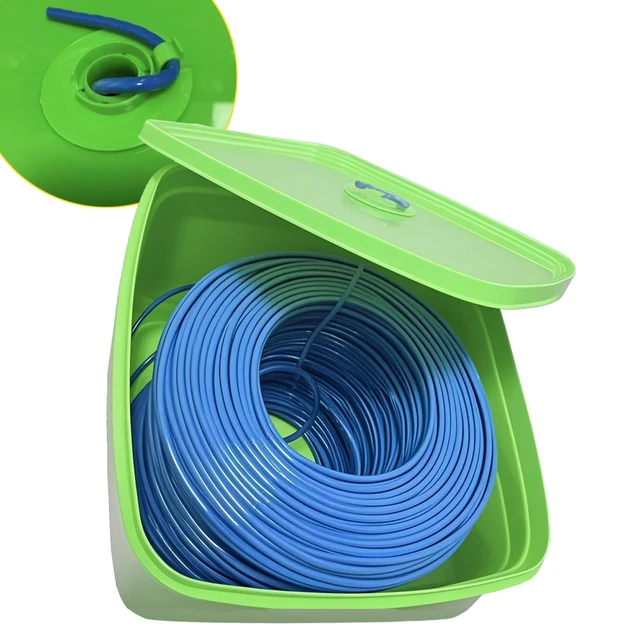 Alt view image 7 of 10 - Davonpha Cat6 Ethernet Cable Bulk 300ft, 23AWG UTP, Blue - with Reusable Spool for Home Network, Office, Security Camera Installation
